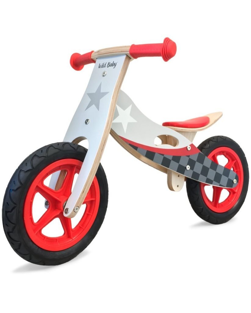 Wild baby girls and boys training bike